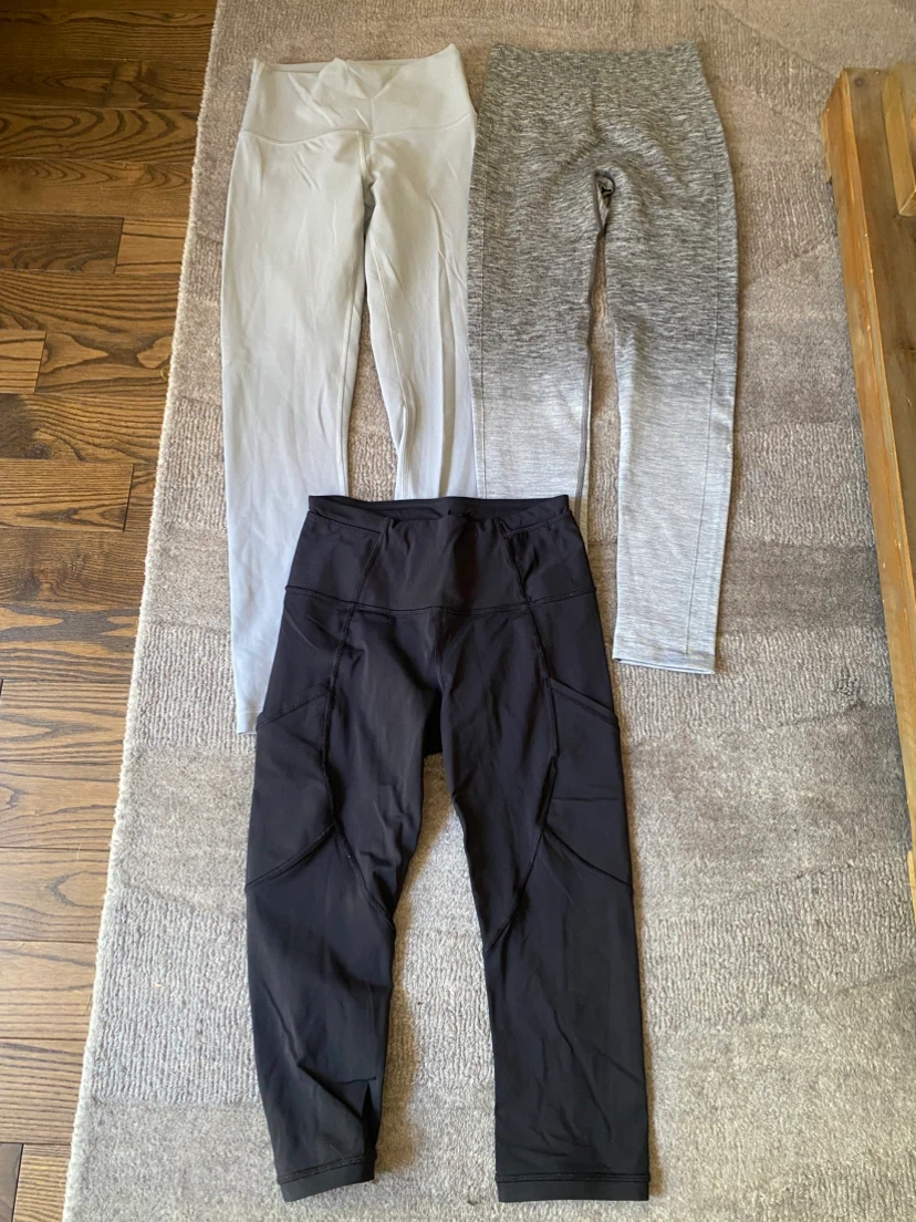 Set of 3 Lululemon Leggings size 4 take all for 25.