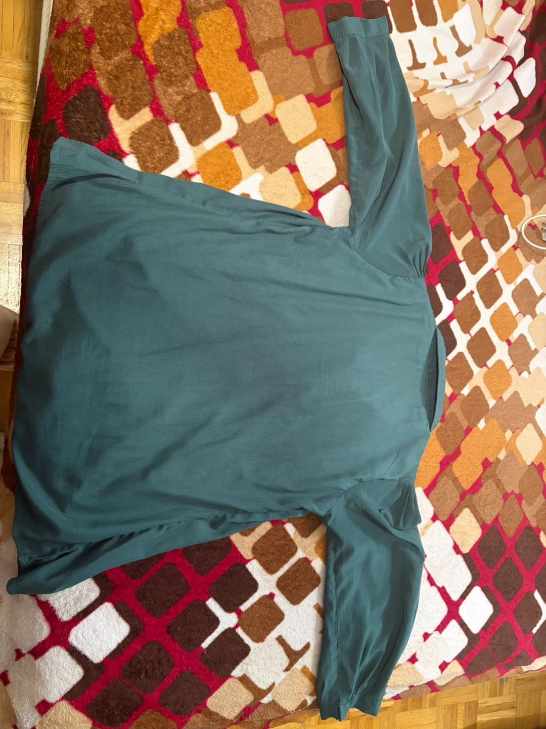 Teal Long Sleeve Blouse - photo 2