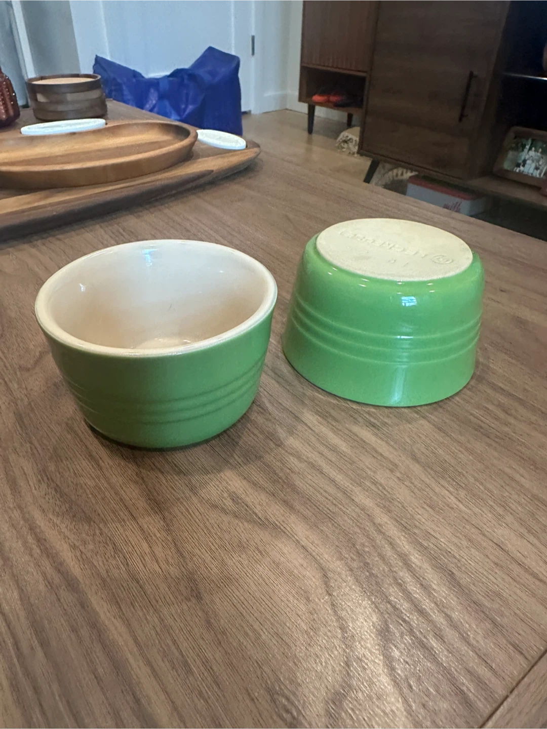 Set of 2 Le Creuset Green Ramekins