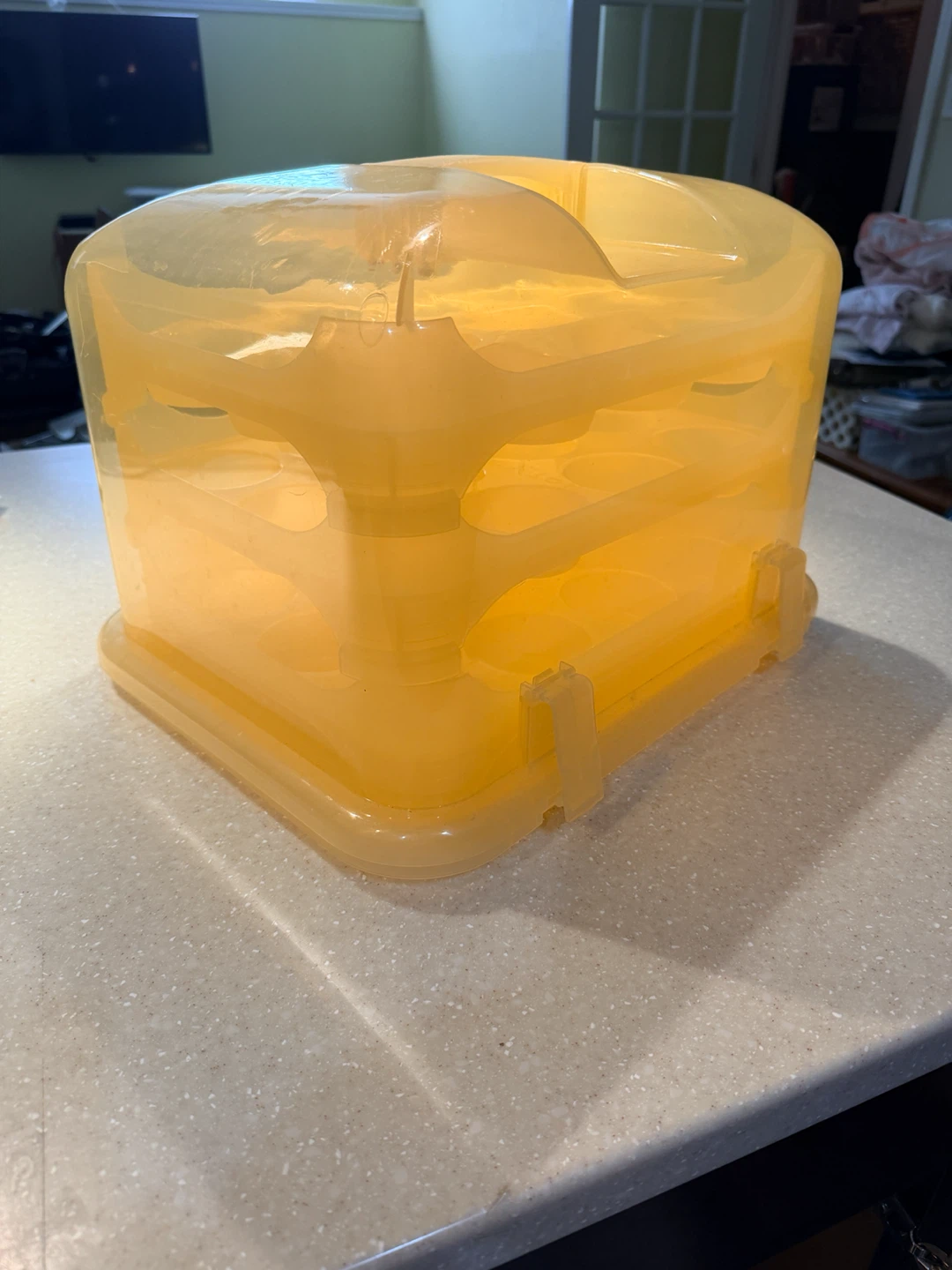 Yellow Plastic Cupcake Carrier