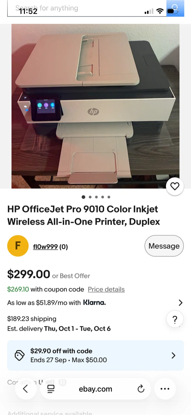 HP OfficeJet Pro 9015 Wireless All-in-One Printer - photo 3