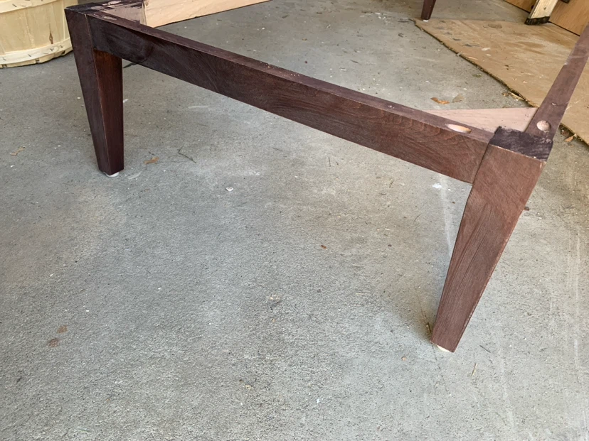 Bench/ottoman wooden base
