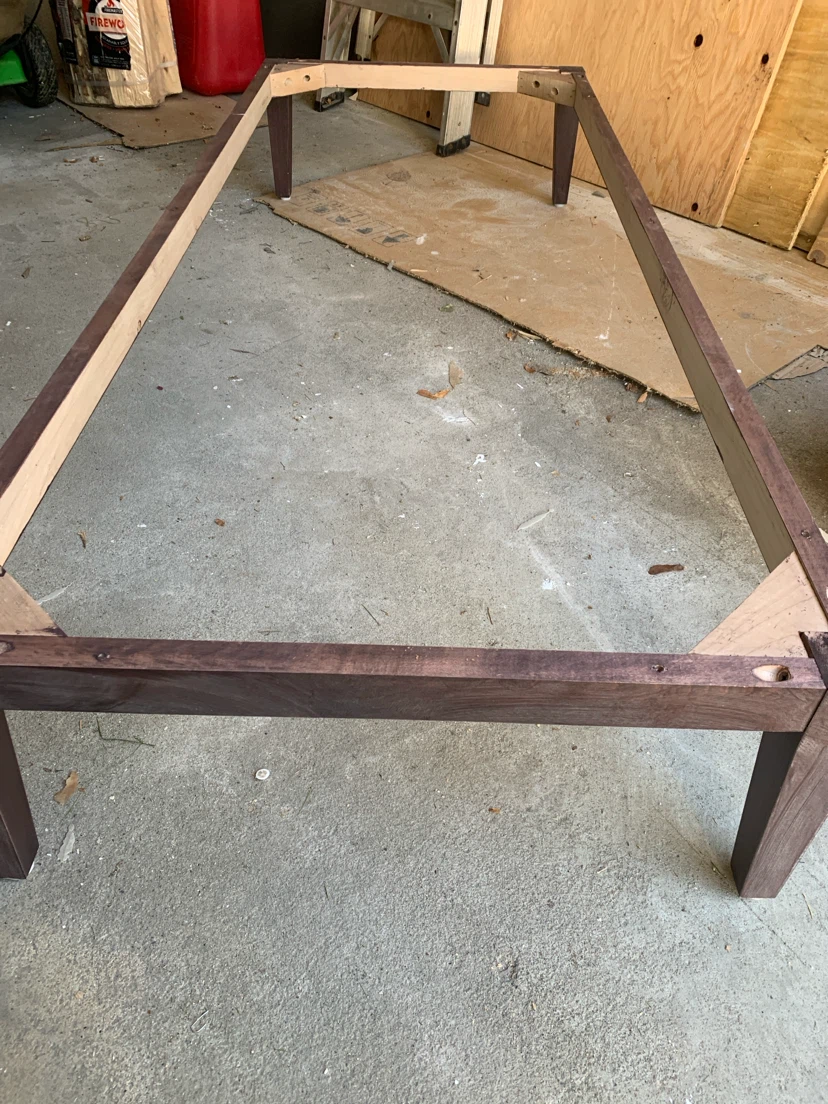 Bench/ottoman wooden base - photo 2