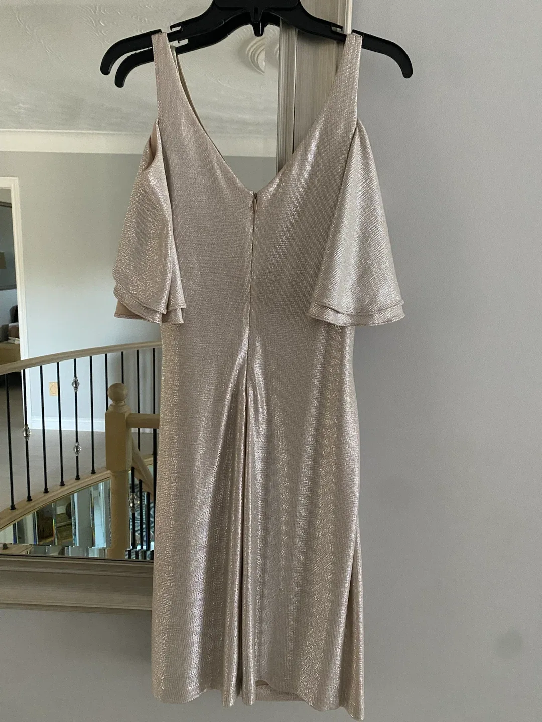 Lauren Ralph Lauren Metallic Cold-Shoulder Dress - photo 2