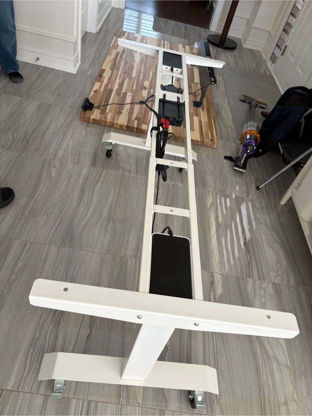 MotionGrey Standing Desk with Wood Top - photo 3