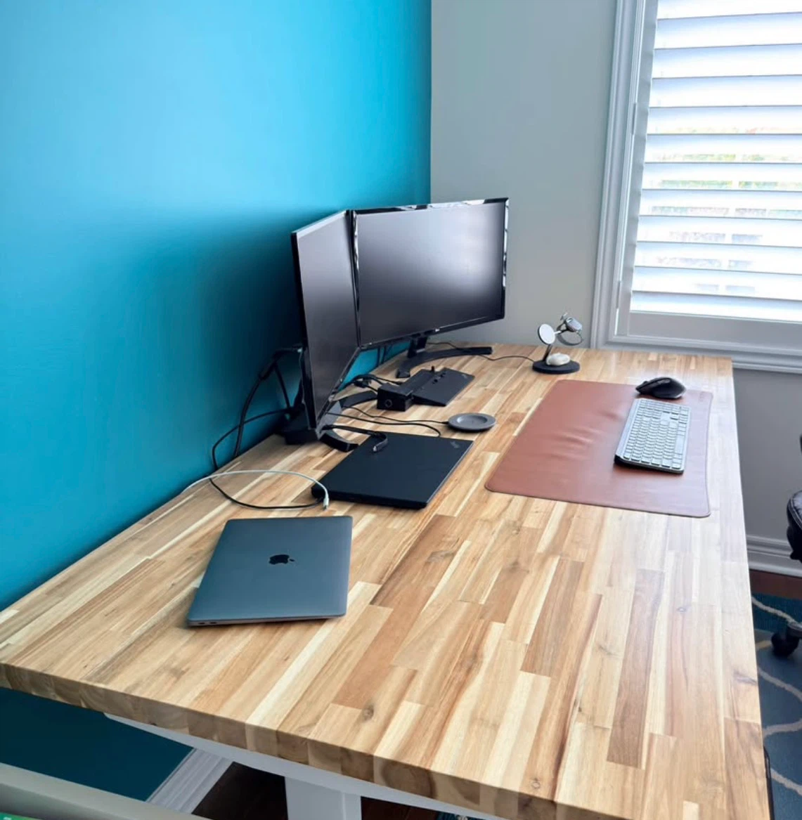 MotionGrey Standing Desk with Wood Top - photo 5