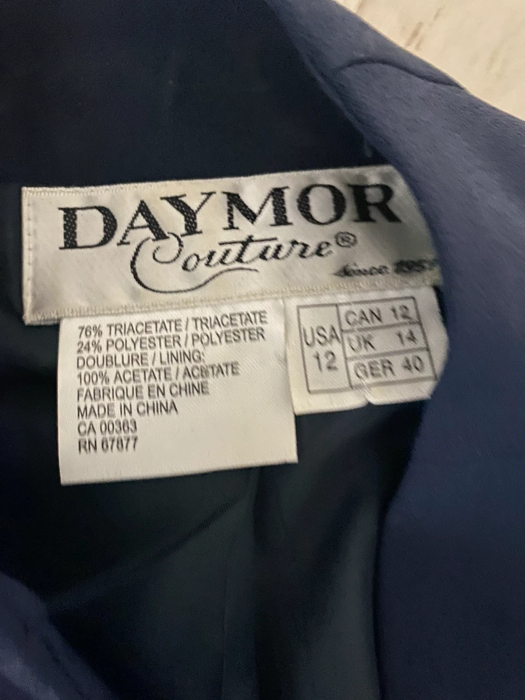 Daymor Couture Navy Strapless Dress and Bolero - photo 2