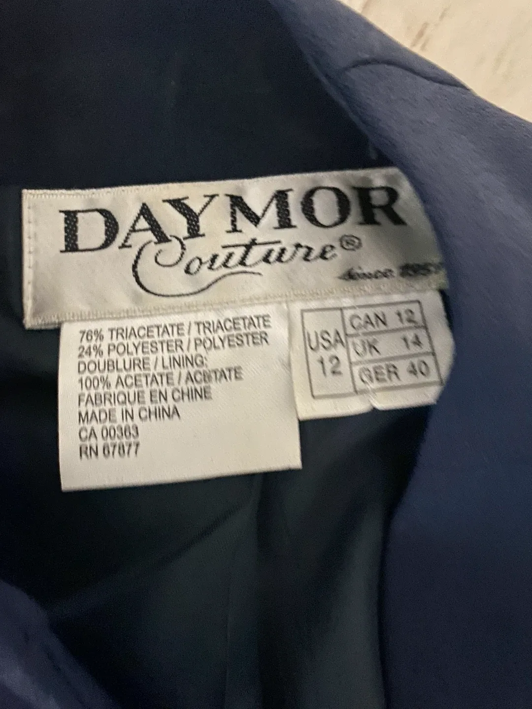Daymor Couture Navy Strapless Dress and Bolero - photo 2