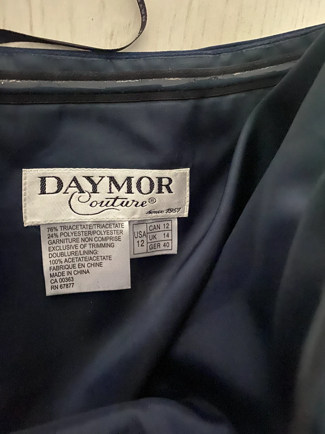 Daymor Couture Navy Strapless Dress and Bolero - photo 3