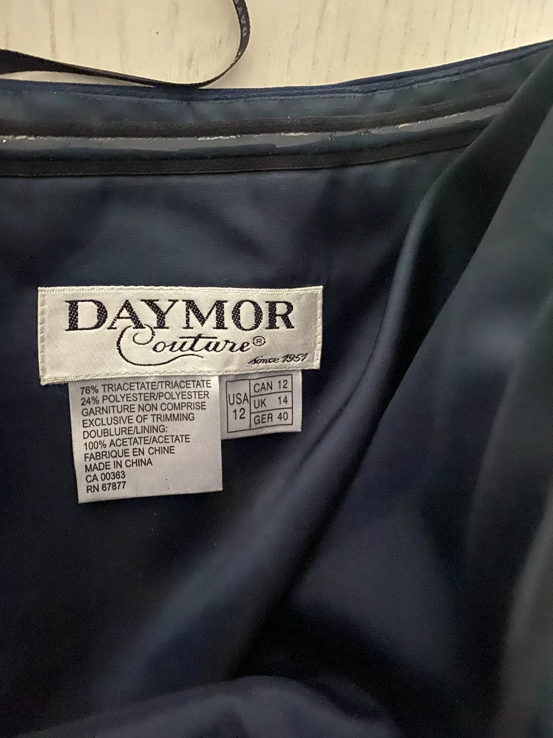 Daymor Couture Navy Strapless Dress and Bolero - photo 3