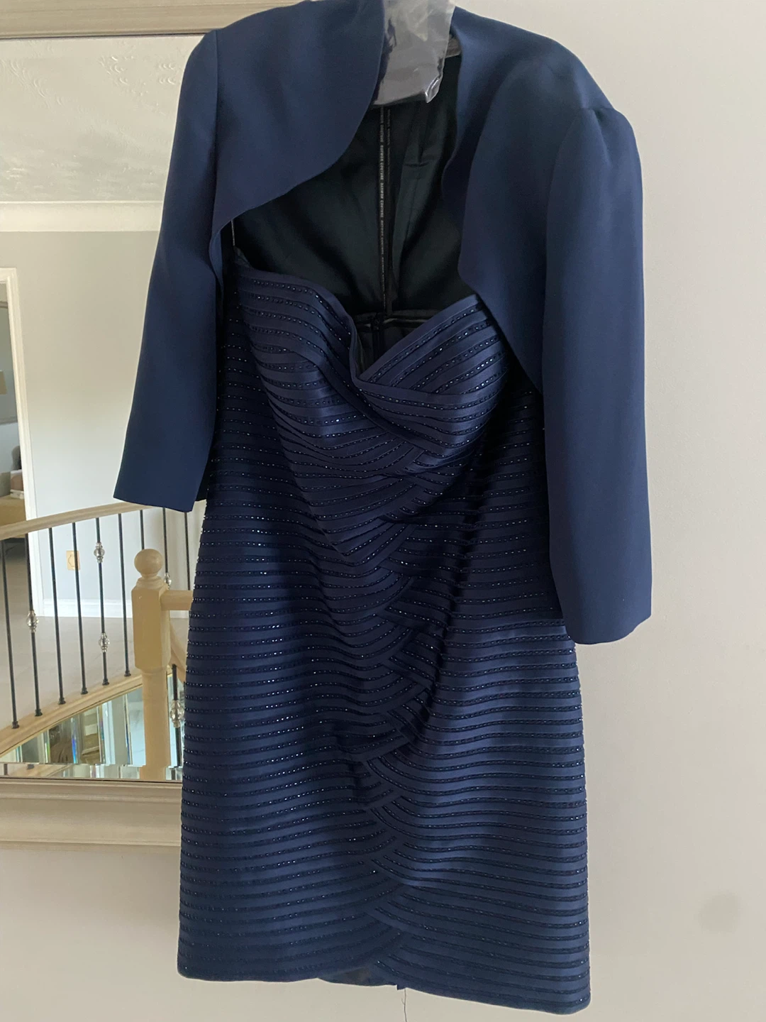 Daymor Couture Navy Strapless Dress and Bolero - photo 5