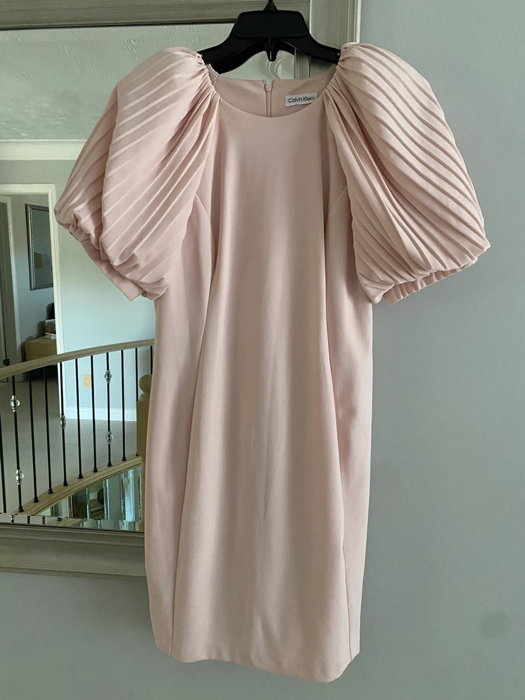 Calvin Klein Pale Pink Puff Sleeve Dress