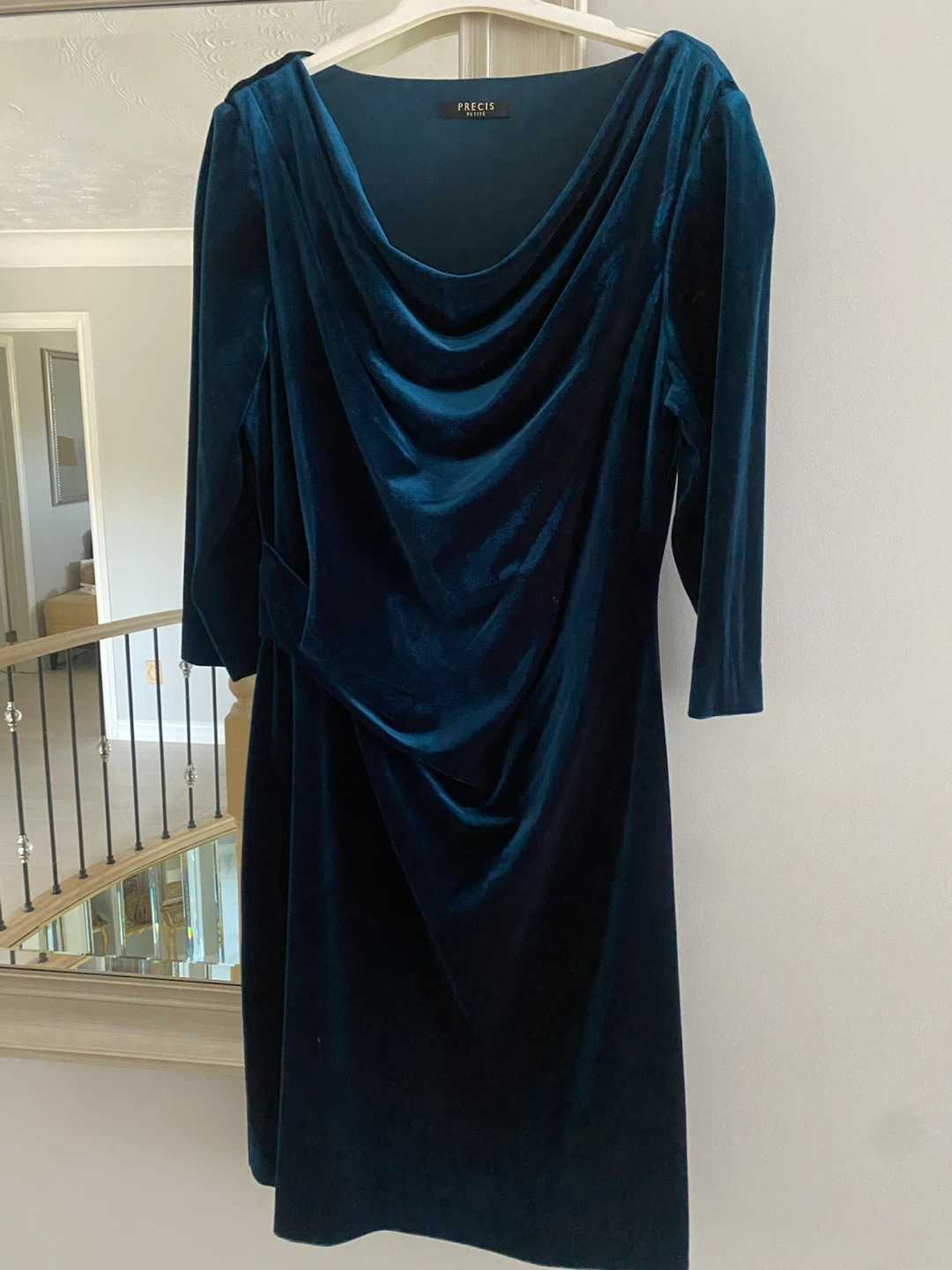 Precis Teal Velvet Dress