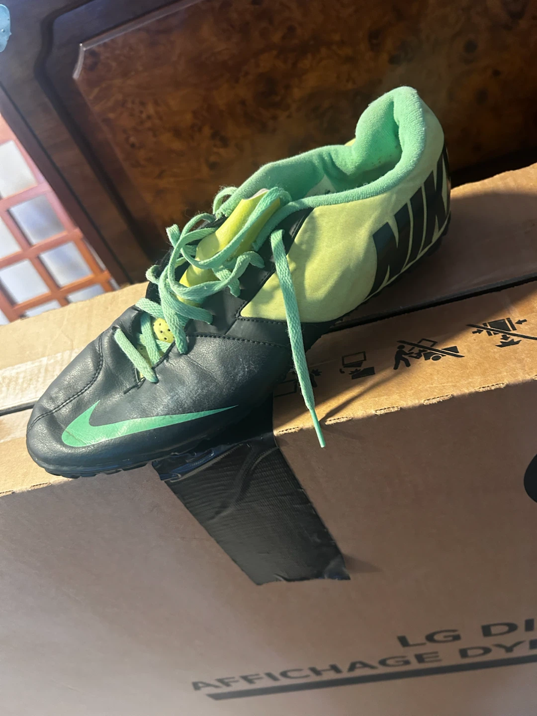 Nike Soccer Cleats Black and Green