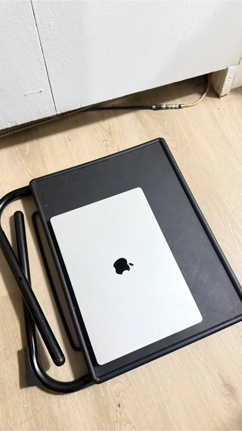 Adjustable Black Folding TV Tray Table