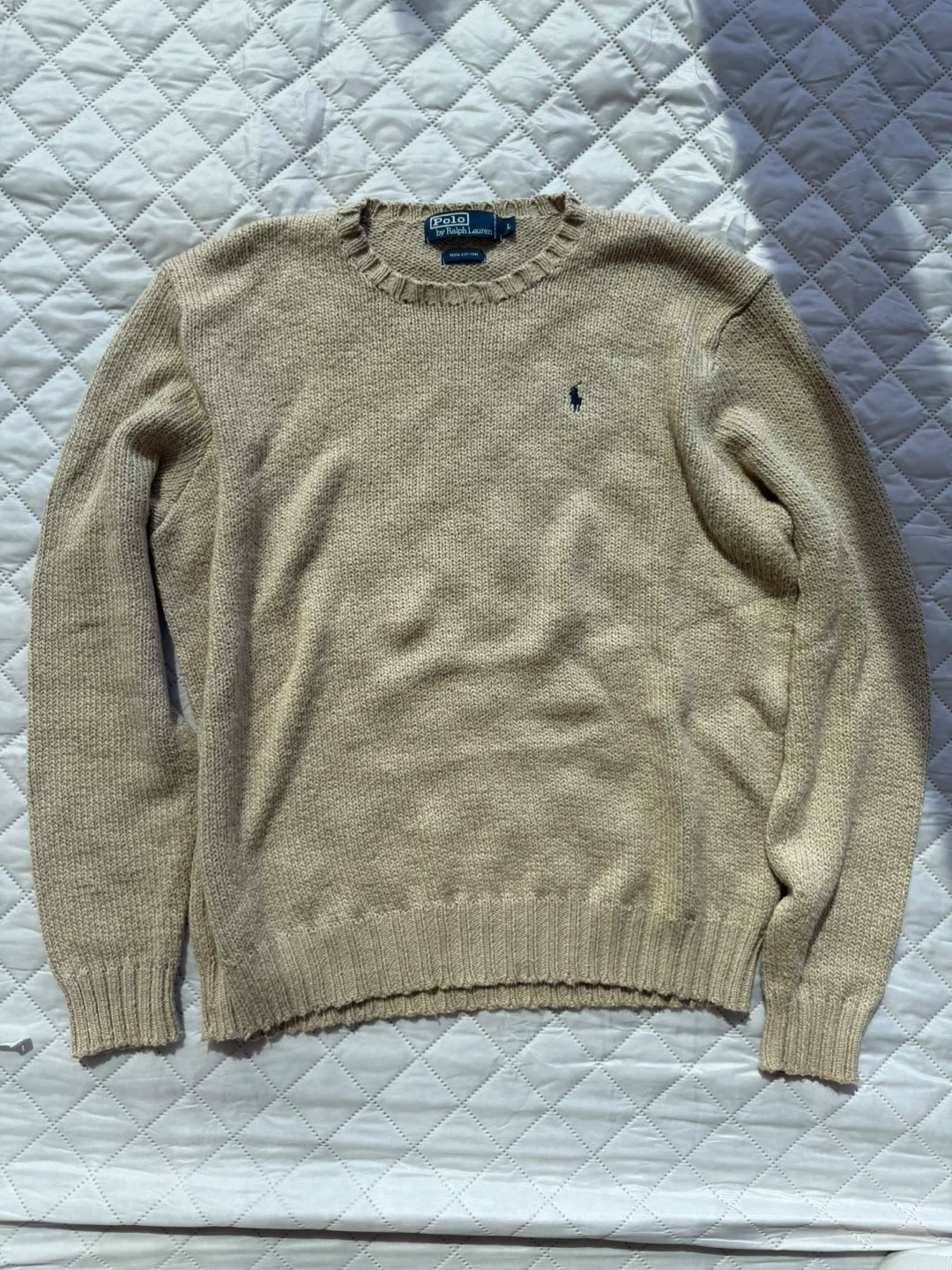 Polo by Ralph Lauren Cotton Sweater Made in Honk Kong