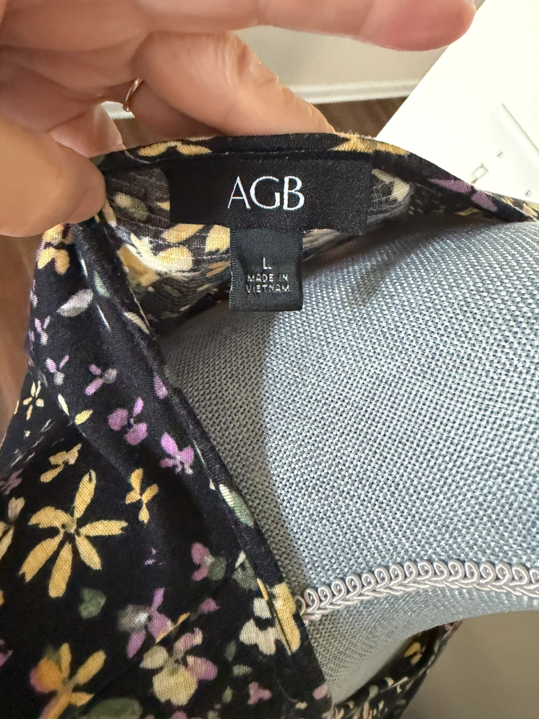AGB Floral Peplum Top size large - photo 3