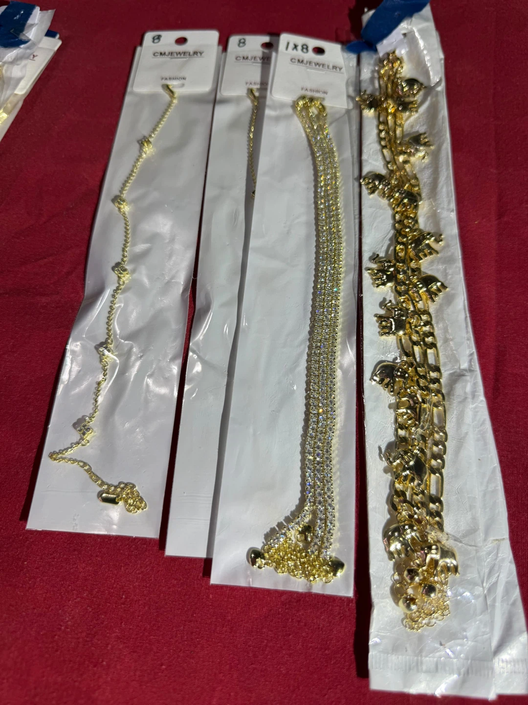 CM Jewelry Gold-Tone Anklet Set