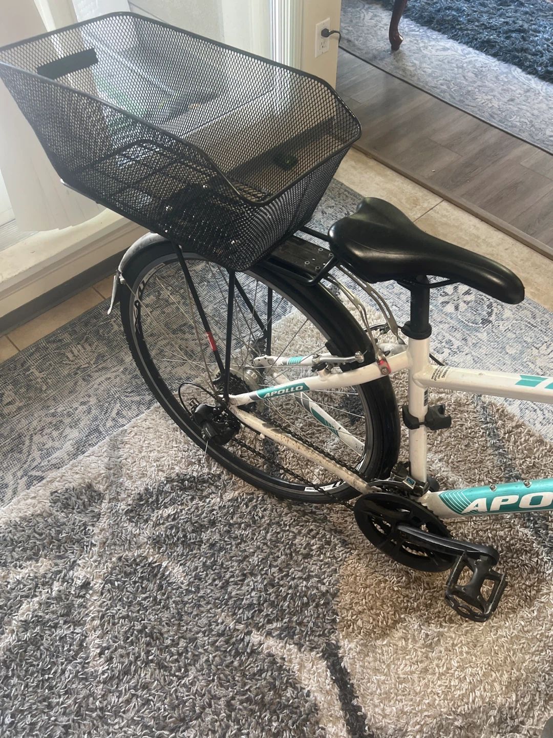 Apollo Hybrid Bicycle with Rear Basket - photo 2