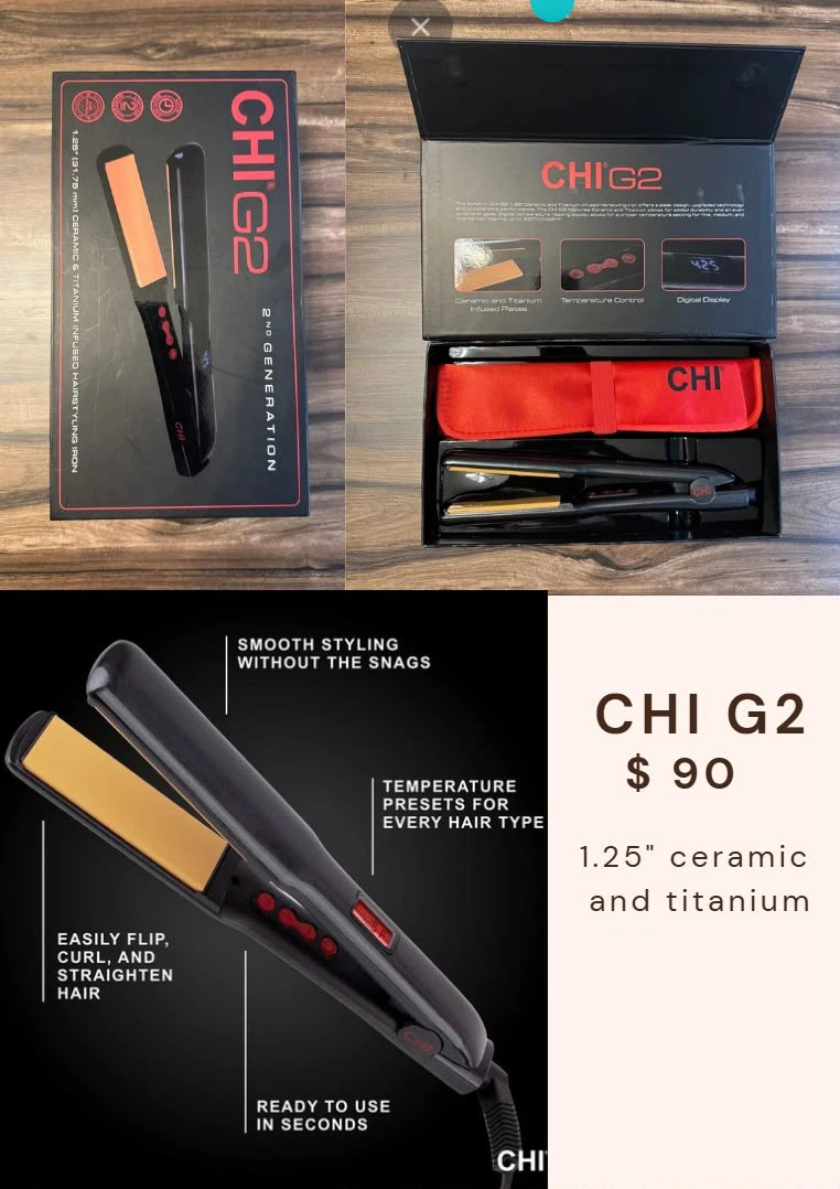CHI G2 Hair Straightener 1.25" Flat Iron - New Open Box