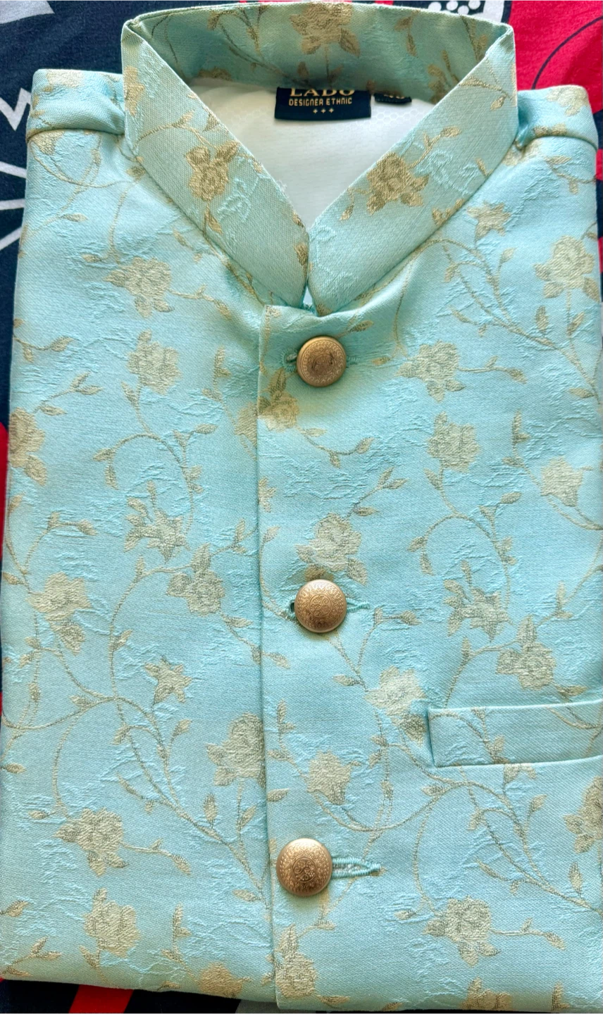 Lado Designer Ethnic Floral Nehru Jacket