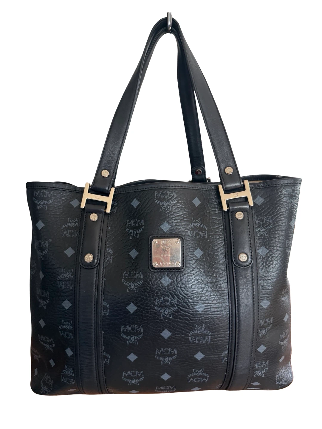 Authentic MCM Black Visetos Tote Bag