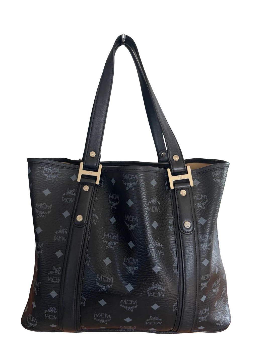 Authentic MCM Black Visetos Tote Bag - photo 2