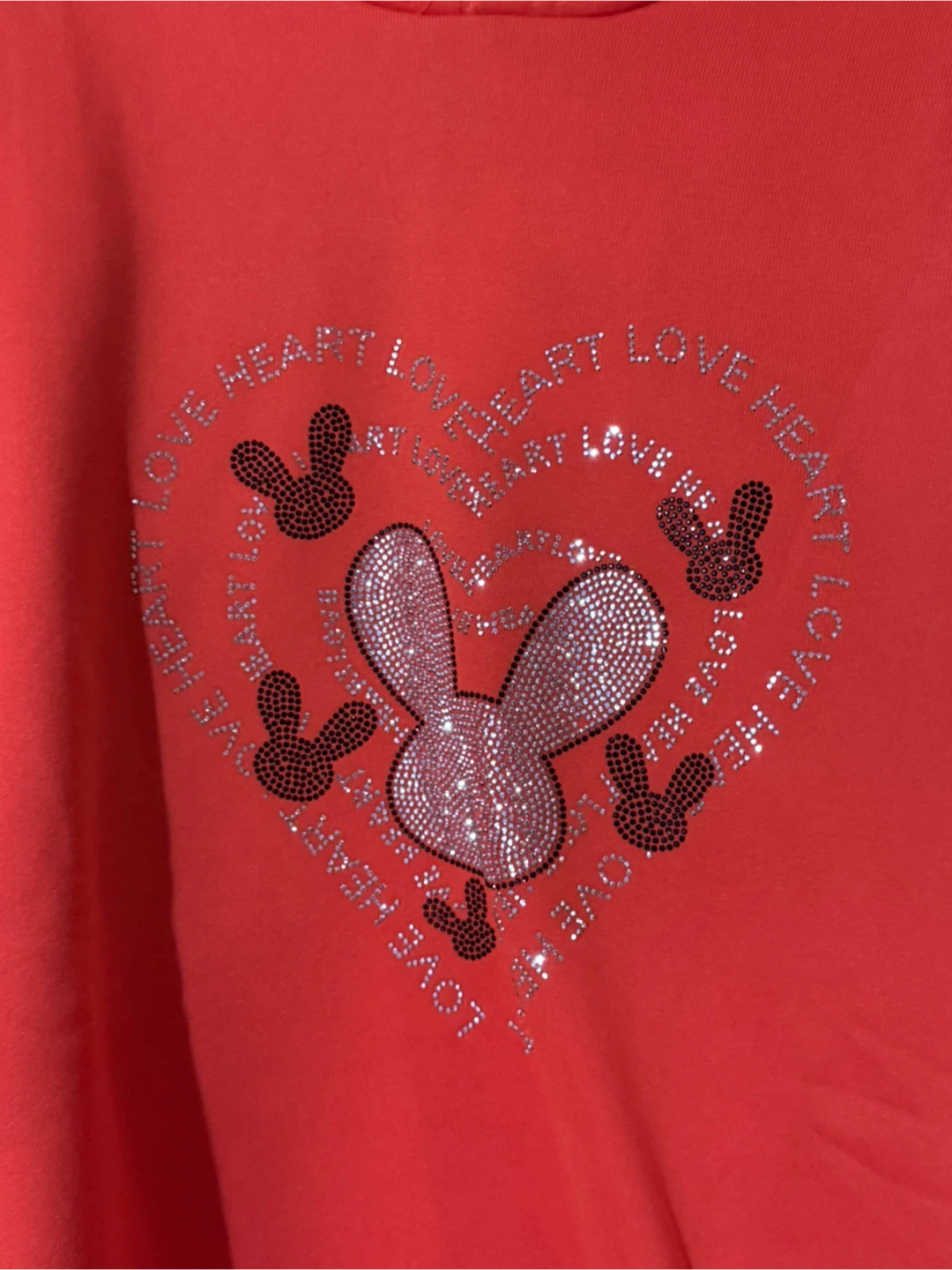 Nali Collection Red Hoodie with Rhinestone Detail - photo 2