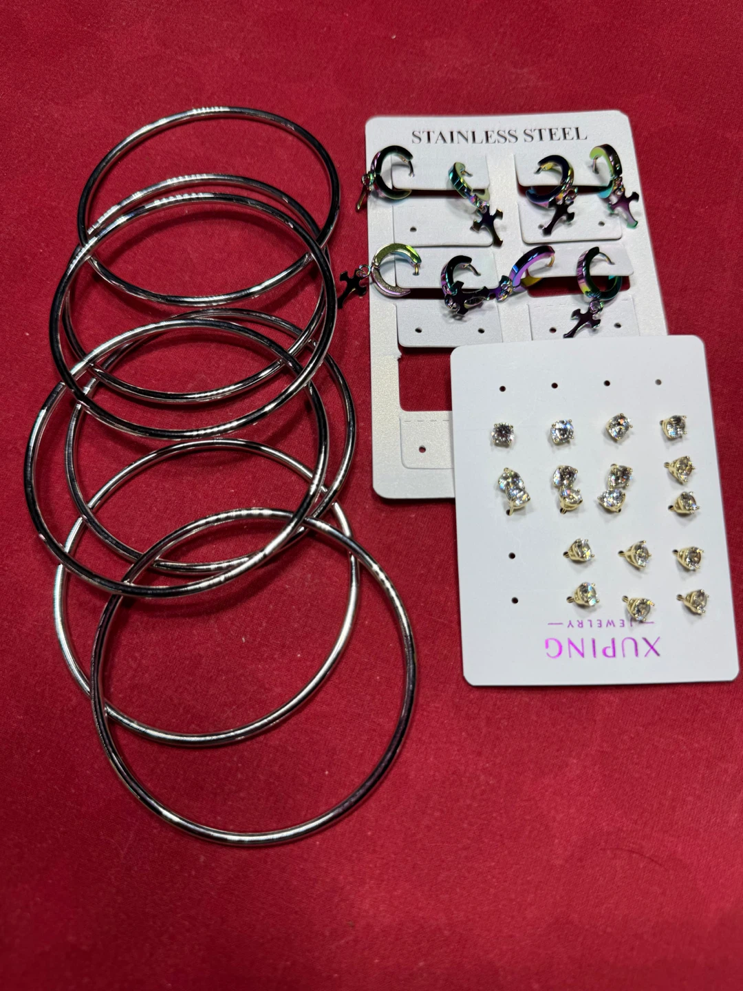 Xuping Jewelry Set with Bangles and Earrings