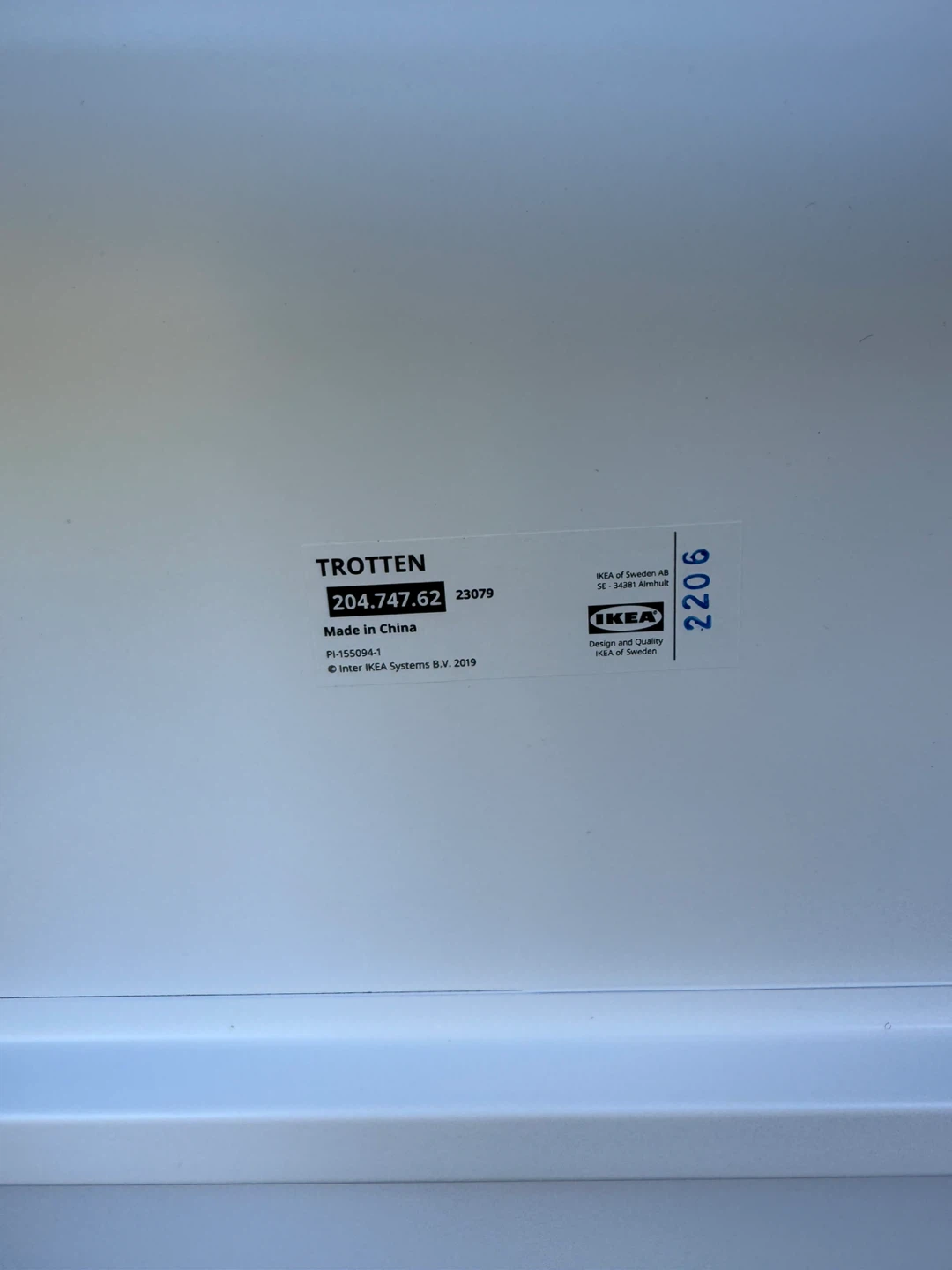 IKEA Trotten White Storage Unit with Drawer - photo 4