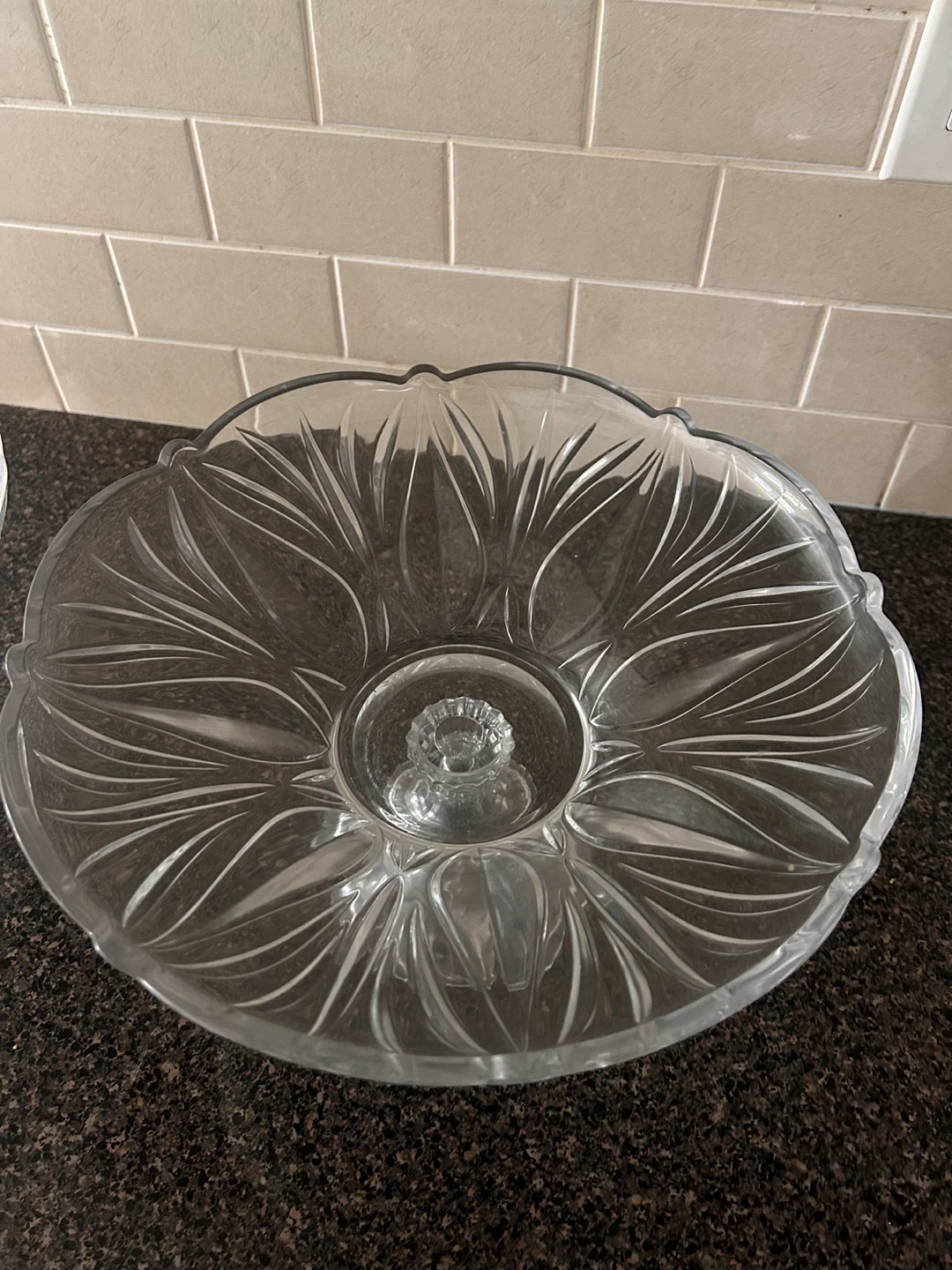 Set of Two Vintage Pedestal Crystal Bowls - photo 4