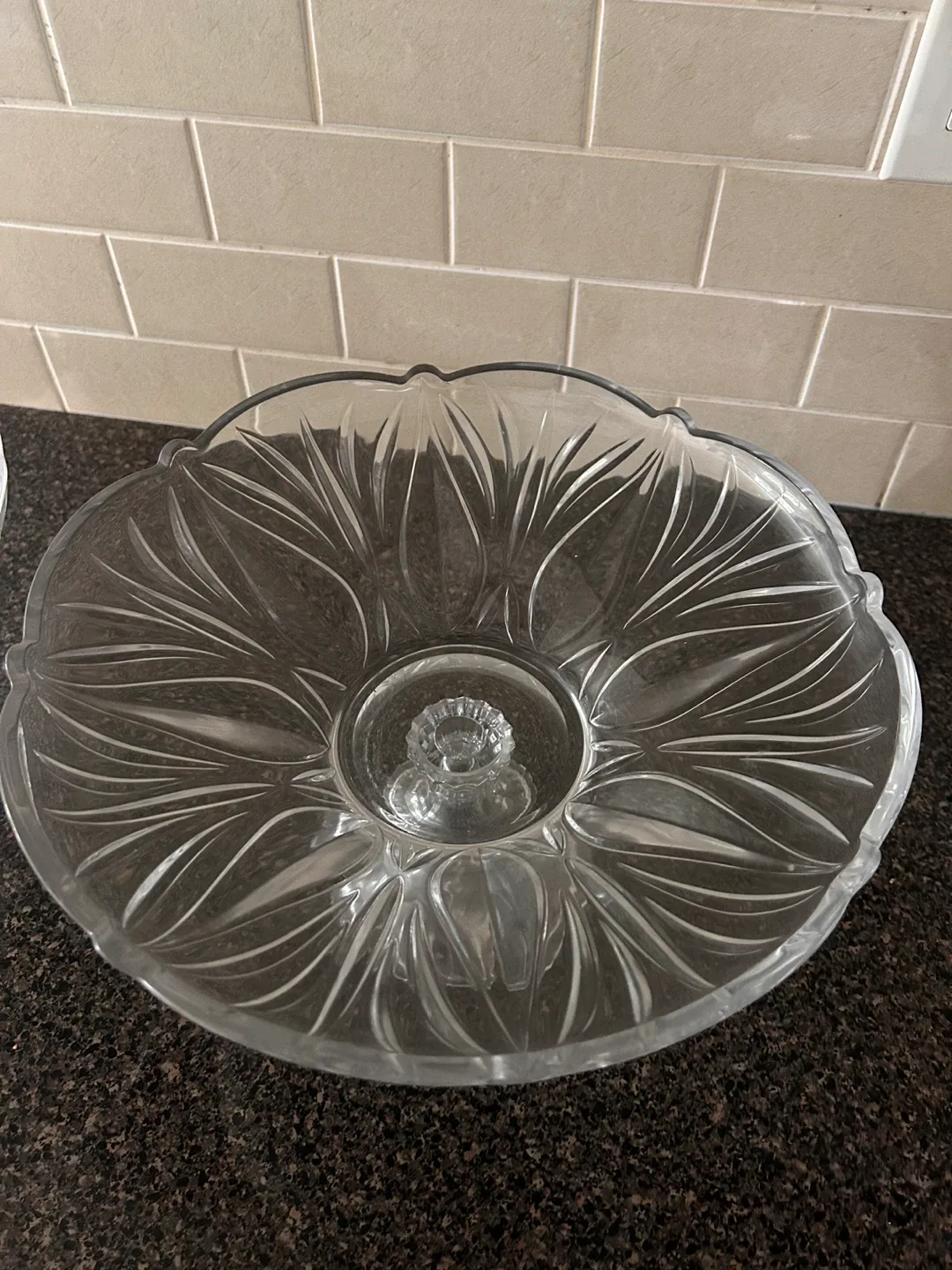 Set of Two Vintage Pedestal Crystal Bowls - photo 4