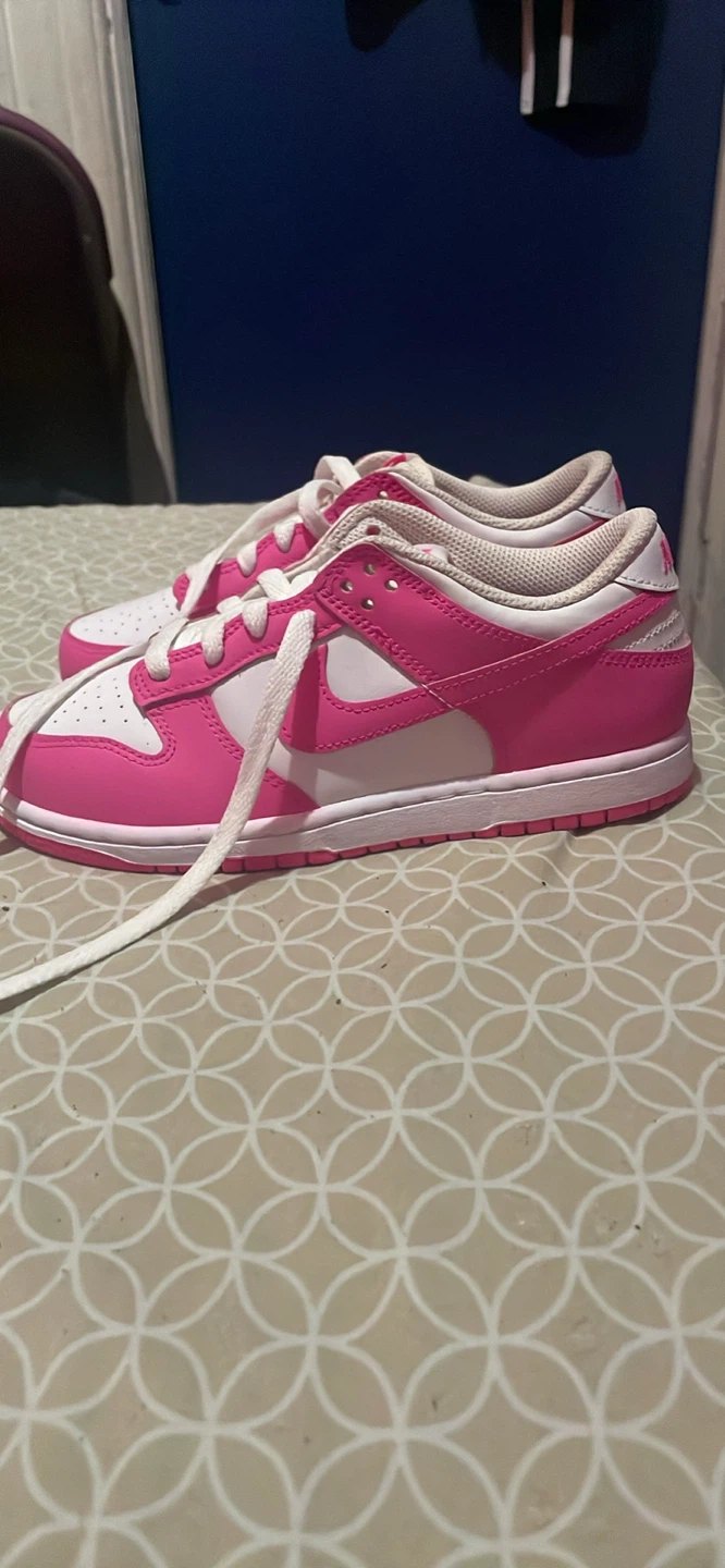 Nike Dunk Low Pink and White Sneakers - photo 2