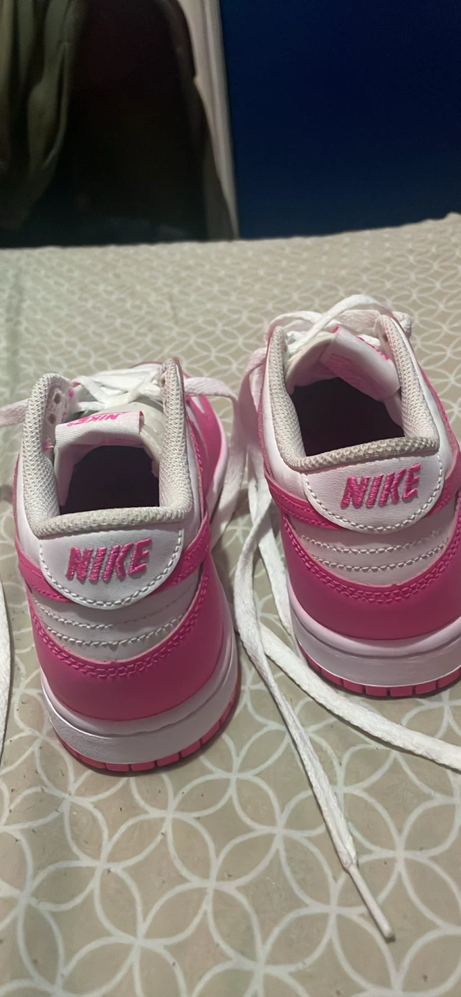Nike Dunk Low Pink and White Sneakers - photo 3