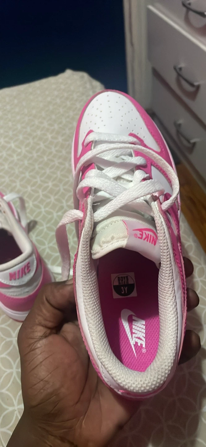 Nike Dunk Low Pink and White Sneakers - photo 4