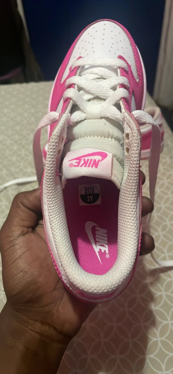 Nike Dunk Low Pink and White Sneakers - photo 5