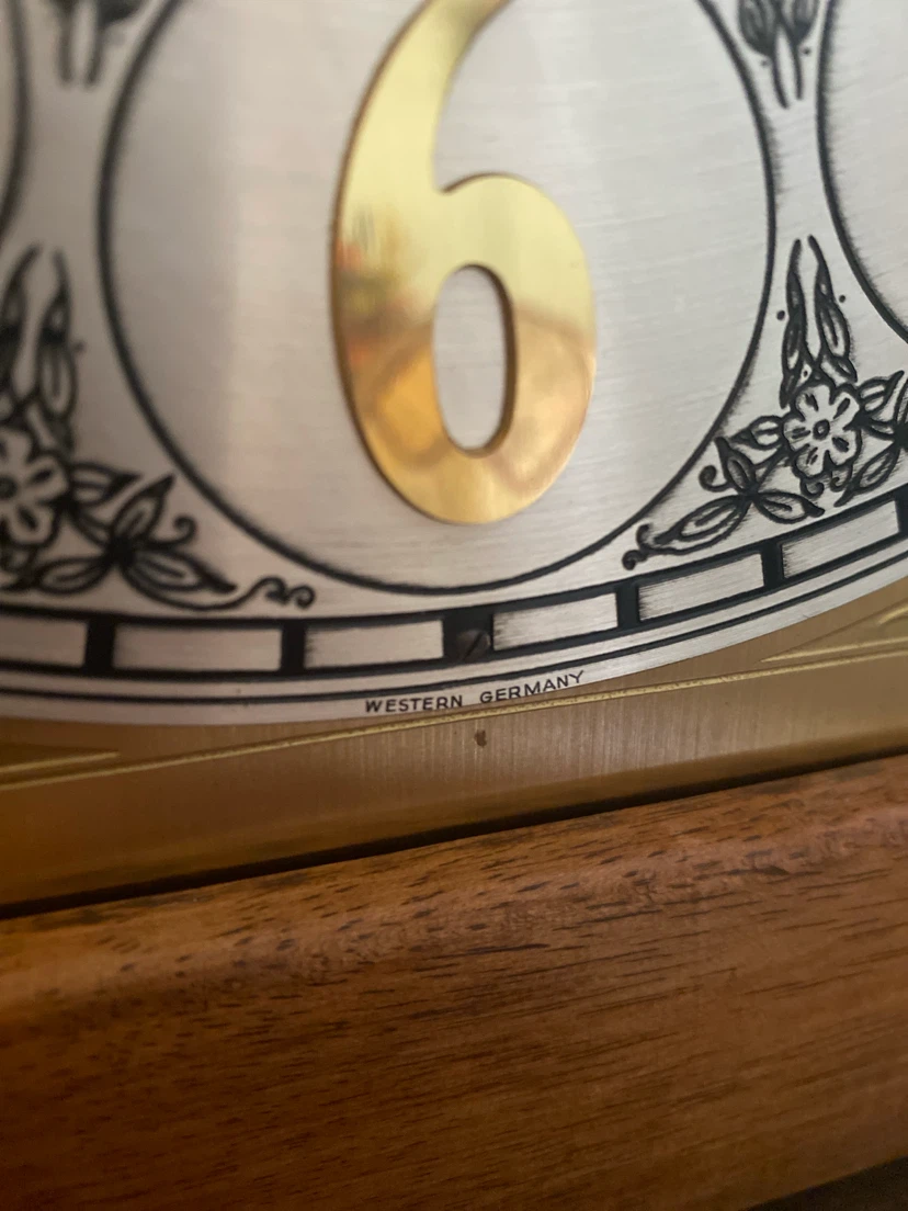Vintage Western Germany Wooden Grandfather Clock - photo 2