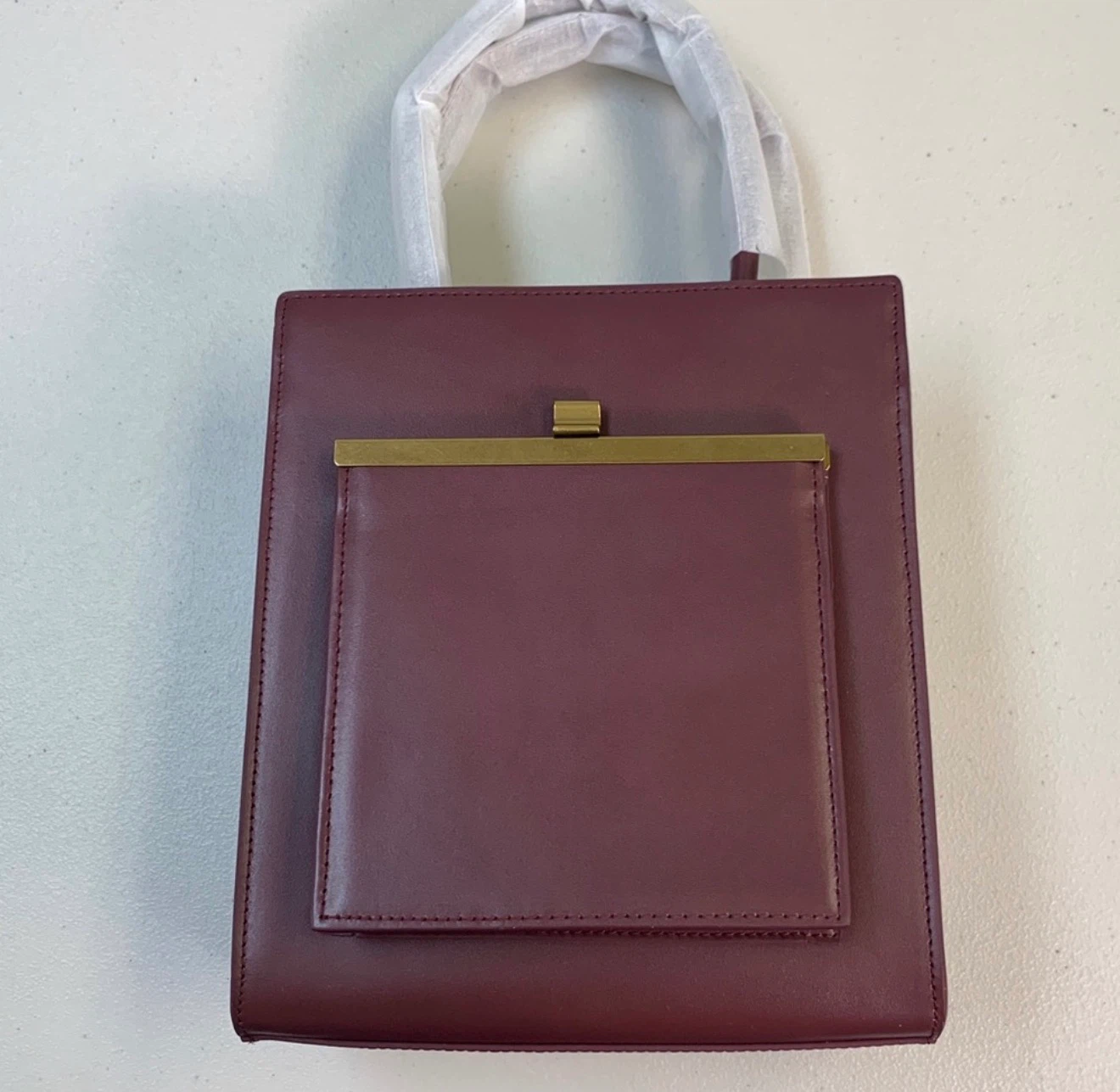 Paris Yin Madita Burgundy Leather Bag Brand New - photo 4