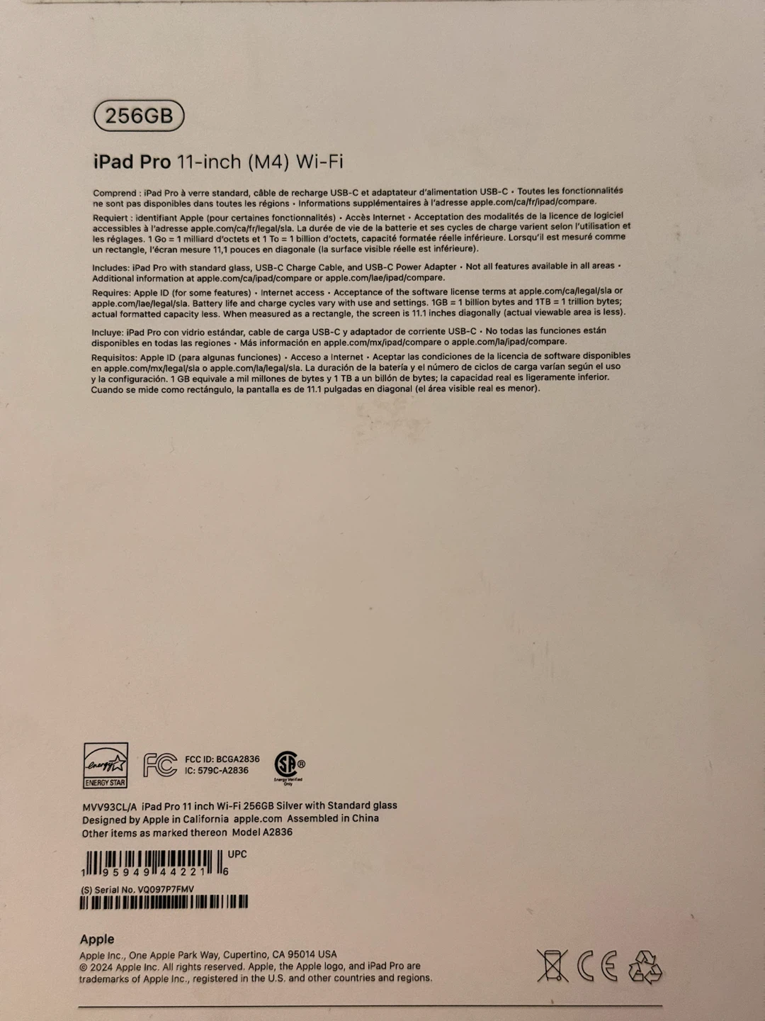 iPad Pro M4 11” 256GB Silver - Like New, Warranty Until May 2027 - photo 5