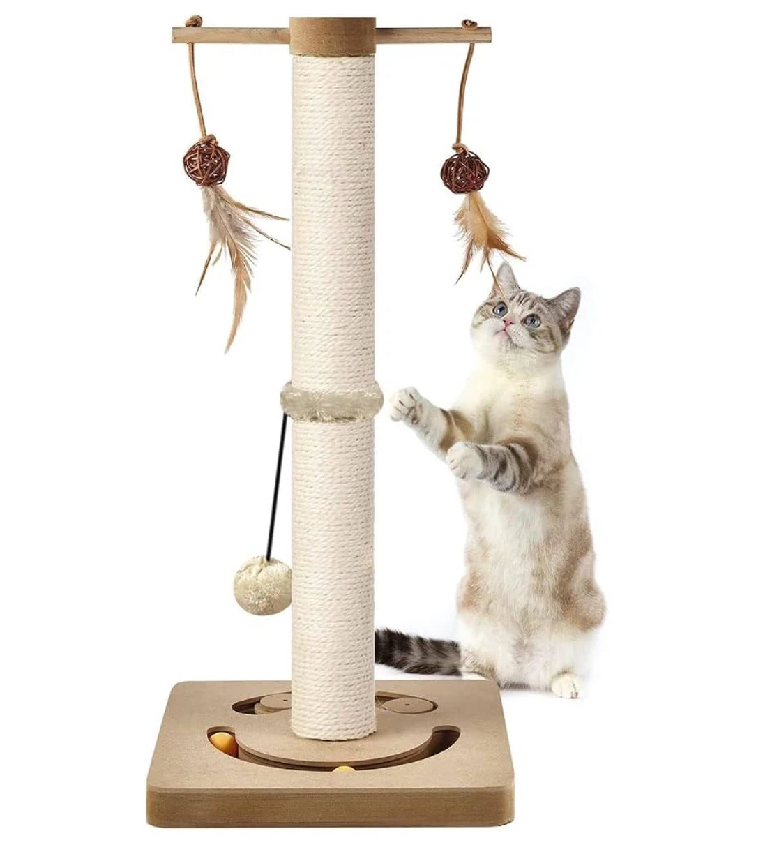 Cat Playground Scratching Post with Toys - photo 2