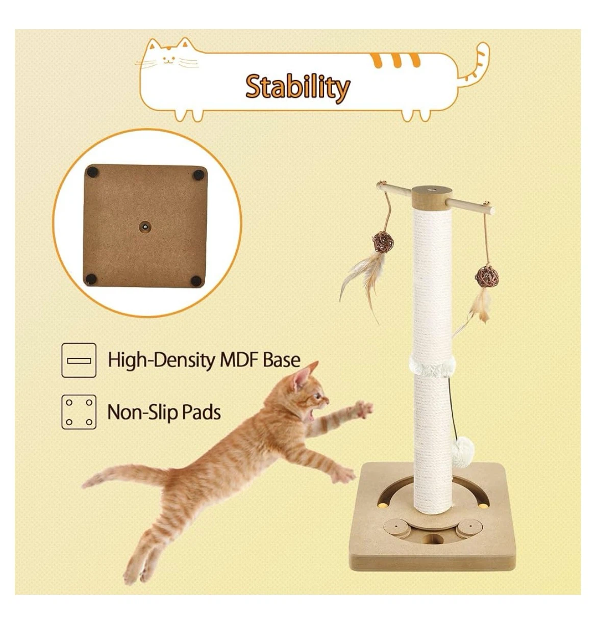 Cat Playground Scratching Post with Toys - photo 4
