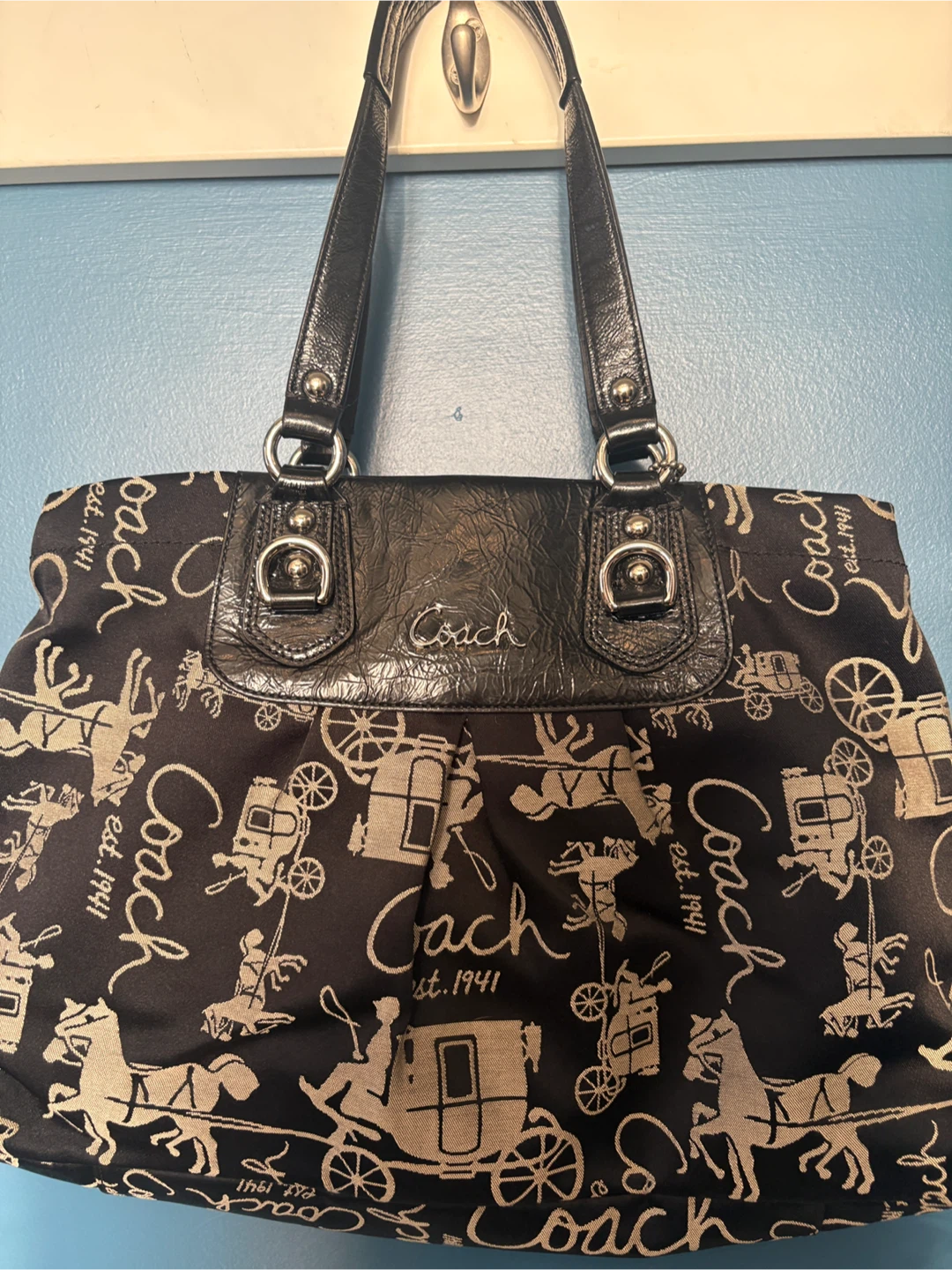 Coach Carriage Print Tote Bag