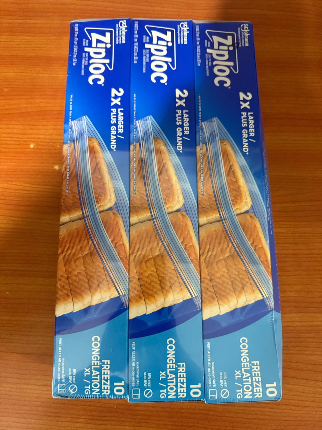 [moving sale] 3 Boxes of Ziploc XL Freezer Bags