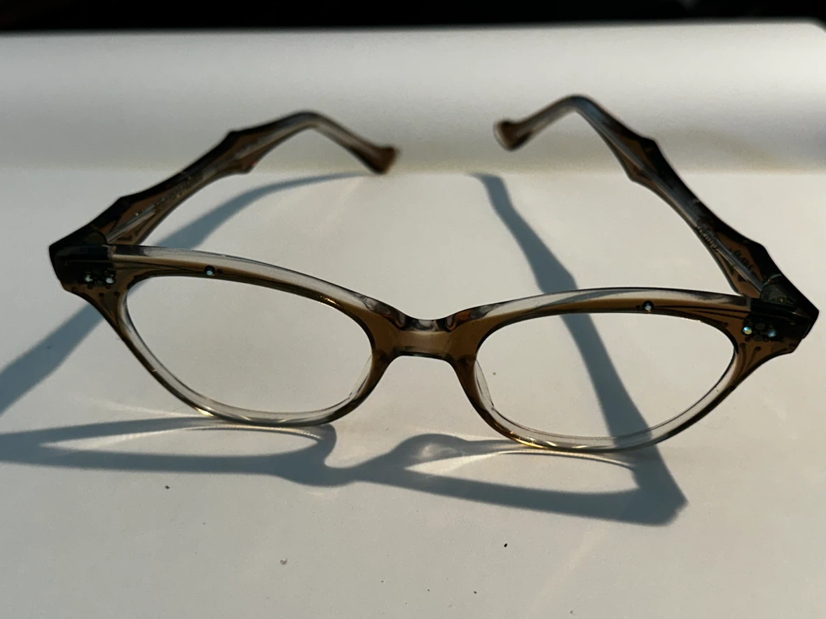 1950s French Lolita Rhinestone Cat-Eye Eyeglass Frame - photo 2