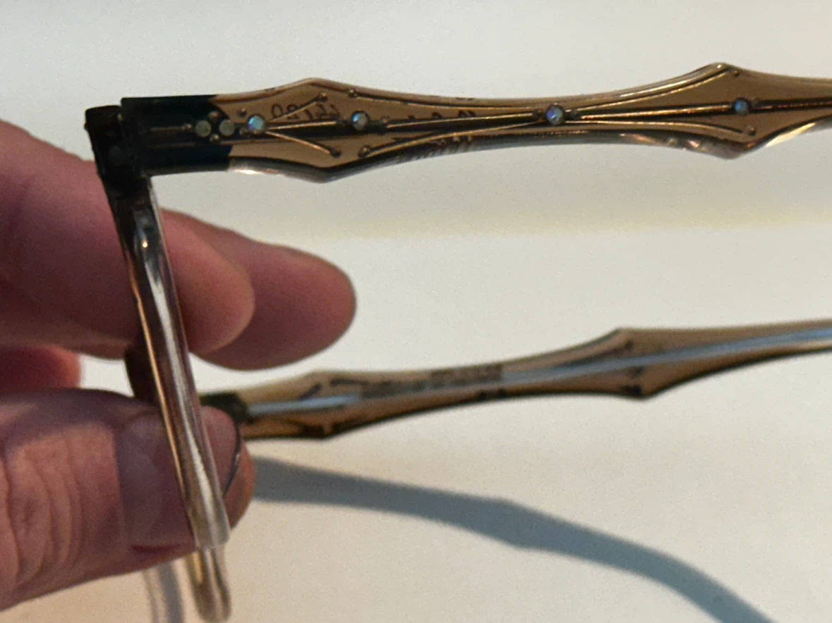 1950s French Lolita Rhinestone Cat-Eye Eyeglass Frame - photo 3