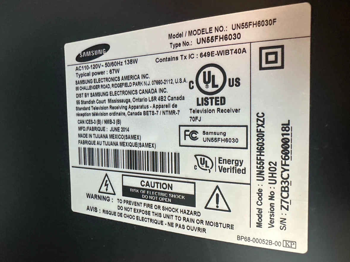 Samsung 55-inch LED Television UN55FH6030 - photo 2