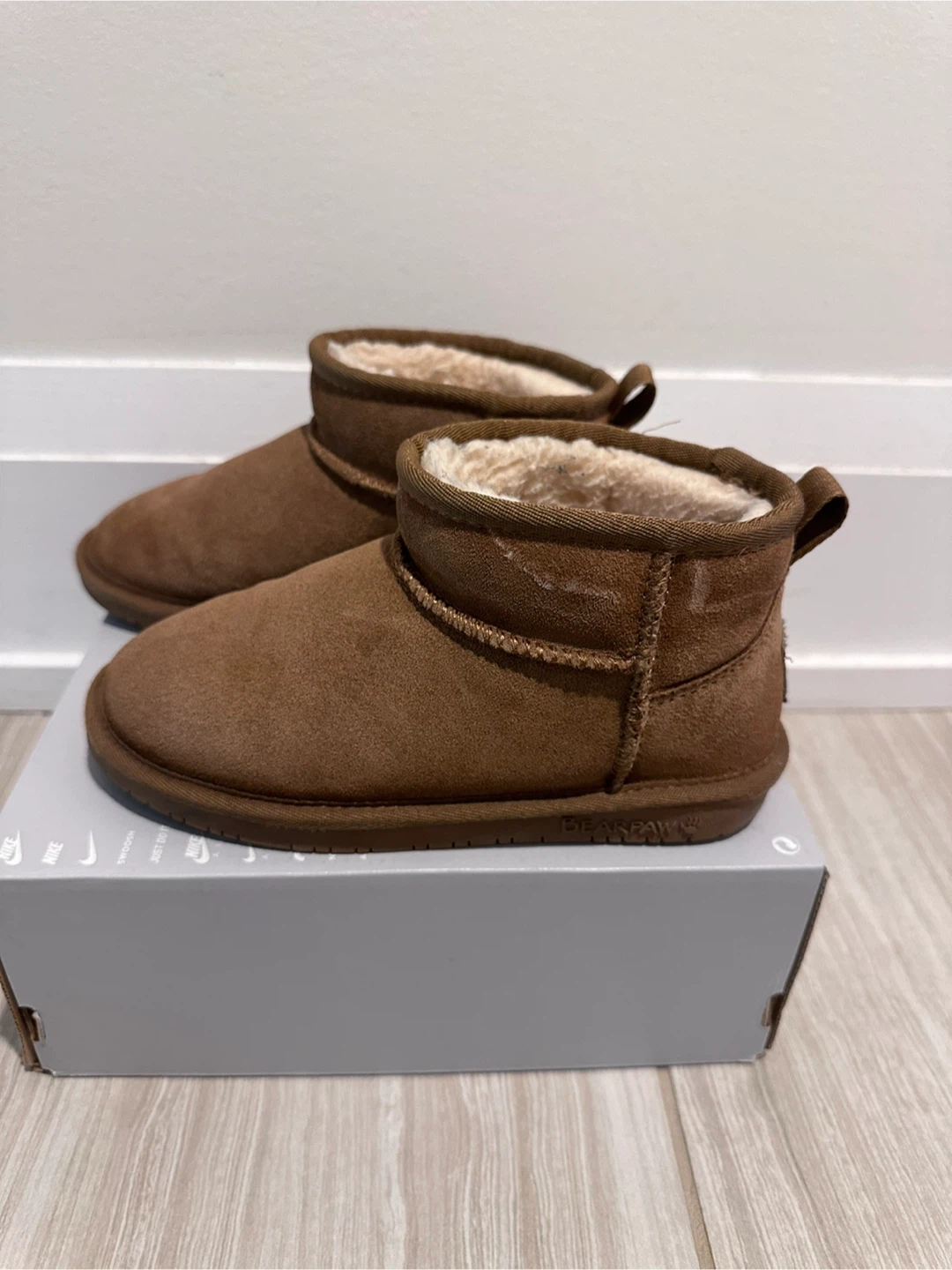 Kids Bearpaw Brown Suede Boots Size 3 - photo 2