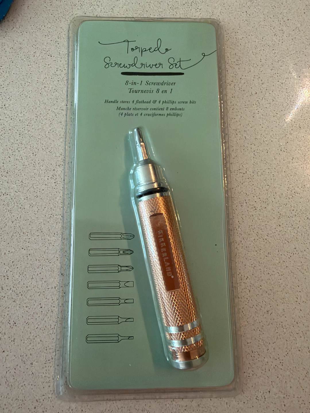 Kikkerland Torpedo 8-in-1 Screwdriver Set