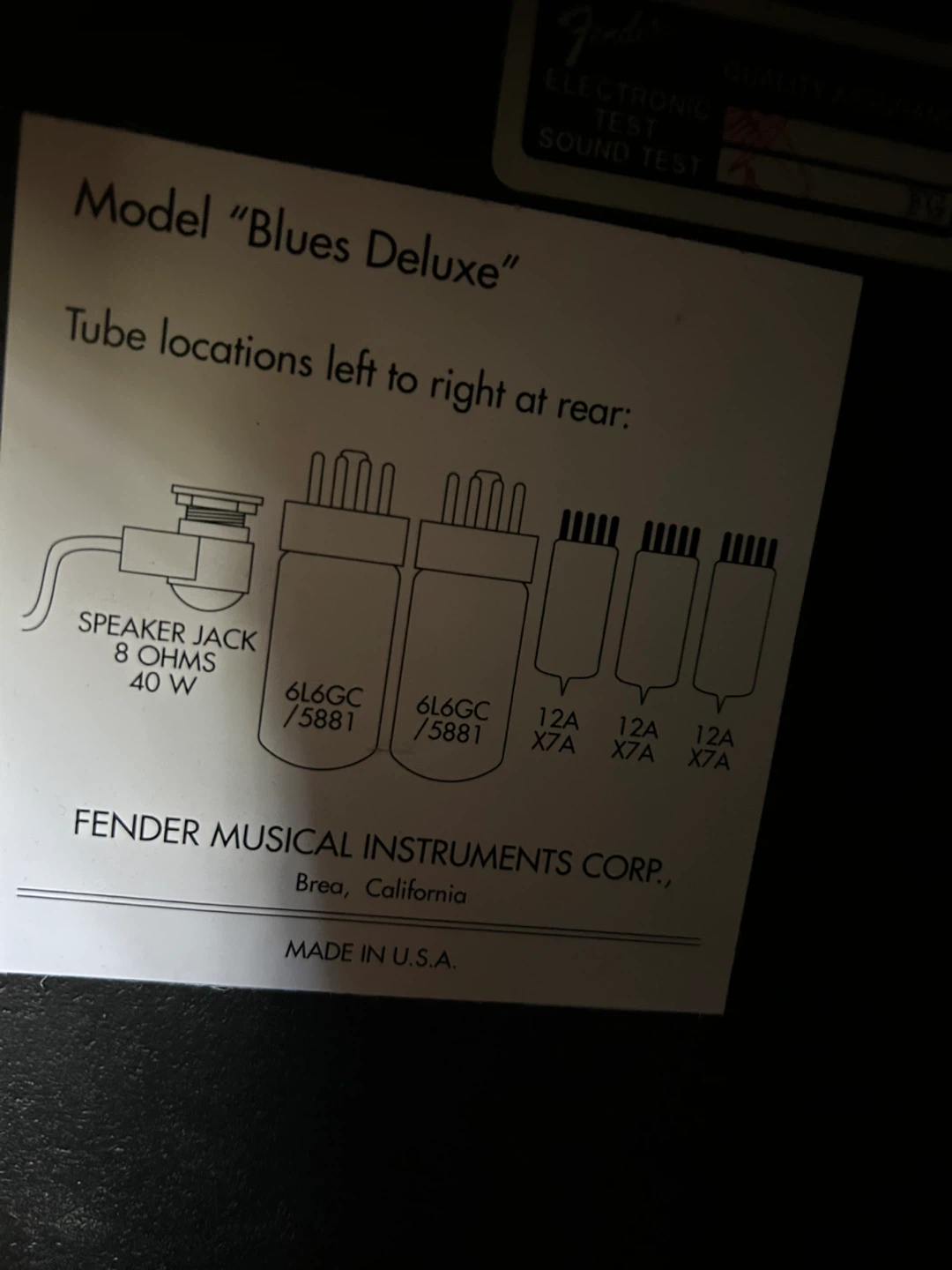 Fender Blues Deluxe Guitar Amplifier - photo 5