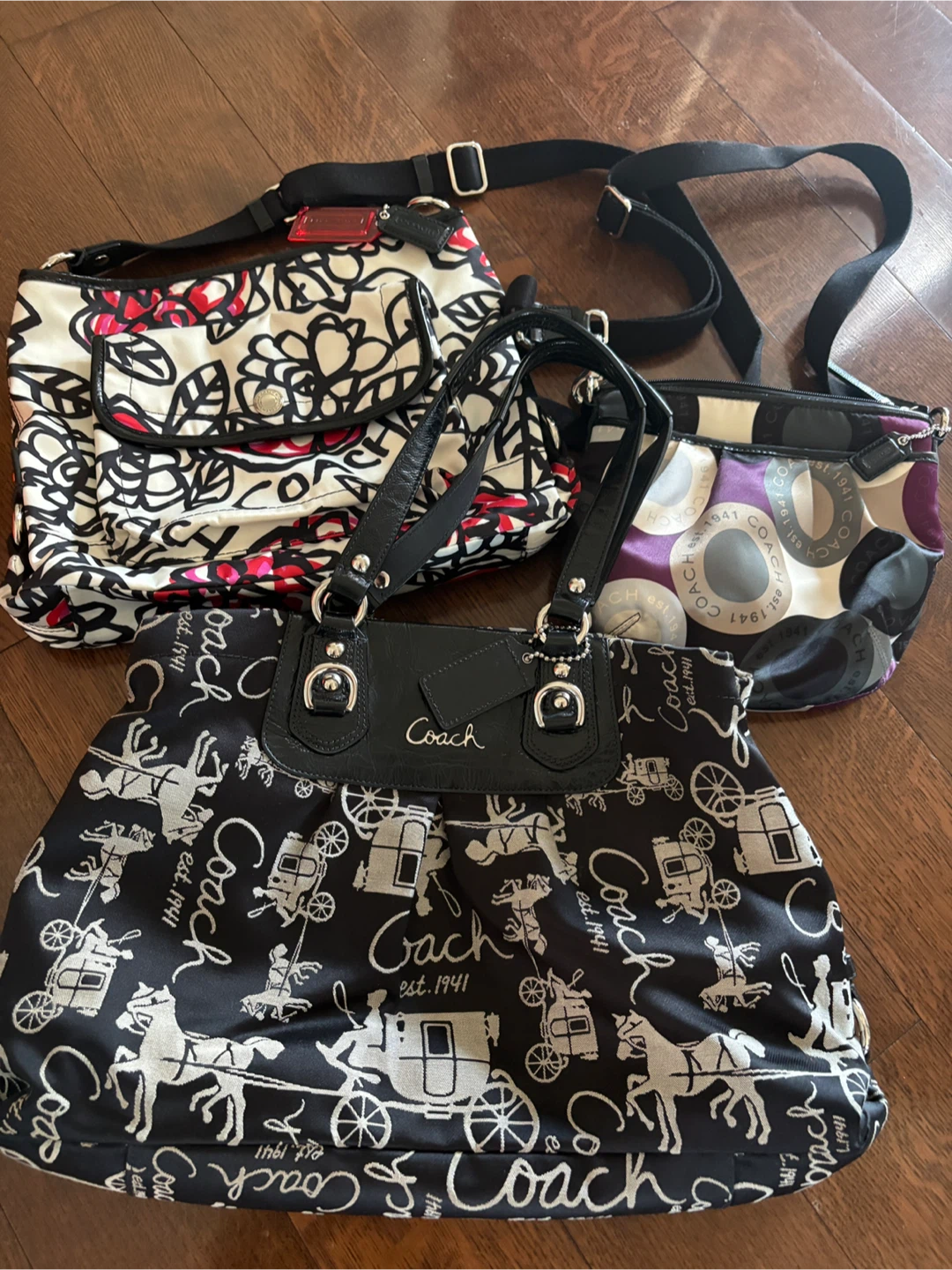 Lot of 3 Coach Handbags